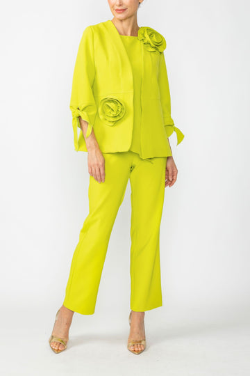 Lime Jacket With Knotted Sleeves